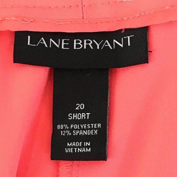 Lane Bryant Wide Leg Dress Pants Women's Plus Size 20 Short Coral Pockets Career - Picture 10 of 12